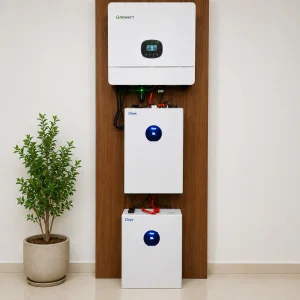 پکیج برق اضطراری ۱۰ کیلووات با باتری لیتیومی Deye و اینورتر هیبریدی Growatt